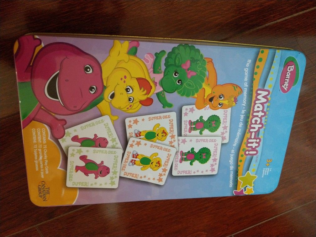 Barney The Game Of Memory Match It Set Complete Box