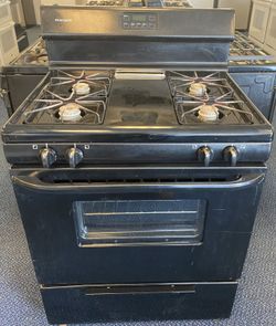 Black Frigidaire Four Burner Gas Range (3-0018)