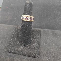 Diamond and Kunzite Ring