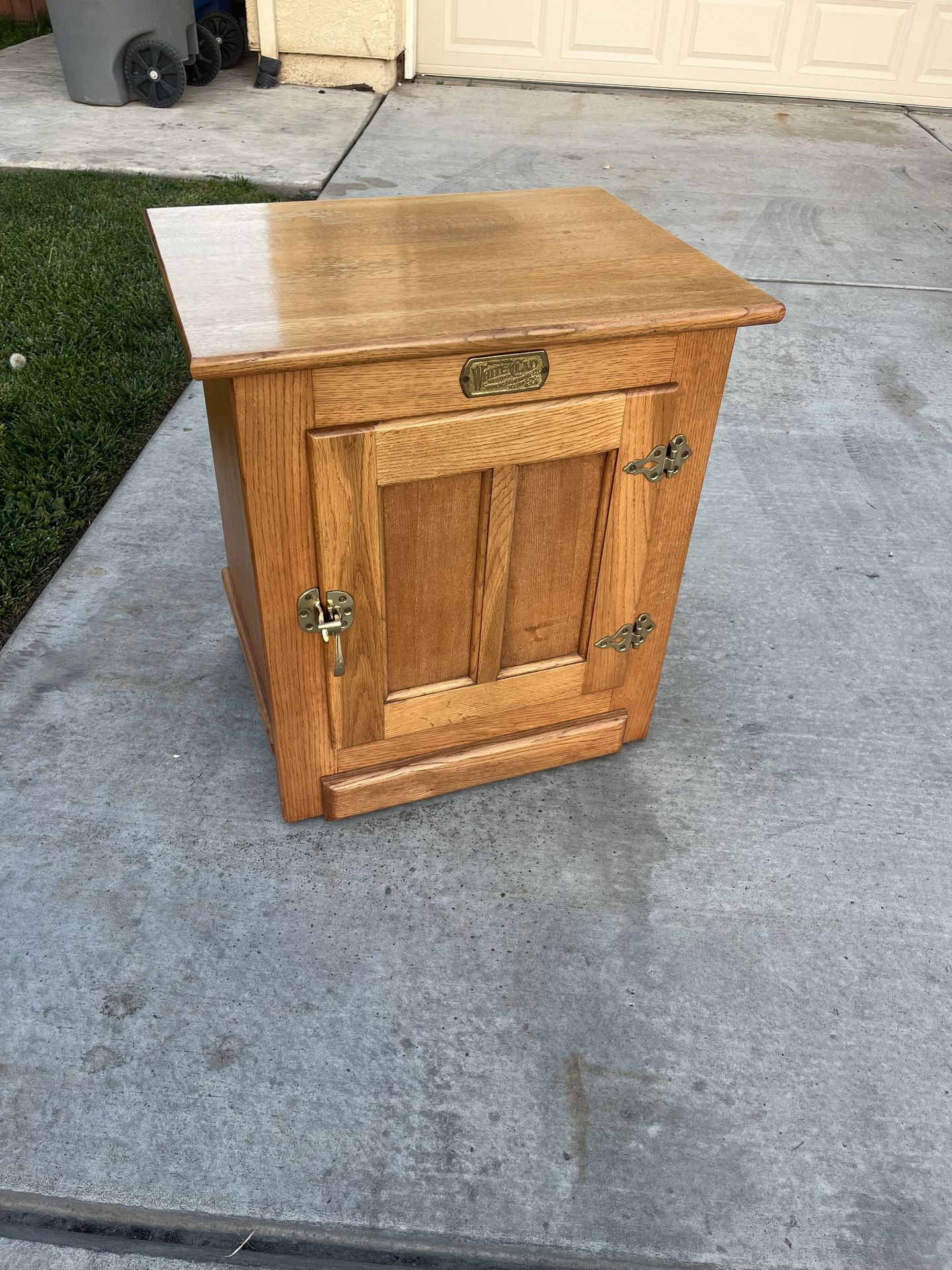 White Clad Nightstand “Icebox”