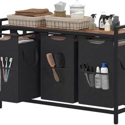 Laundry Hampers 3Pcs , 3 × 15 Gal (171 L) Rustic Brown X003TC5LJH