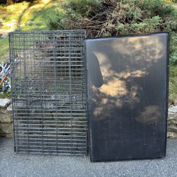 XL Metal Dog Crate with Bottom
