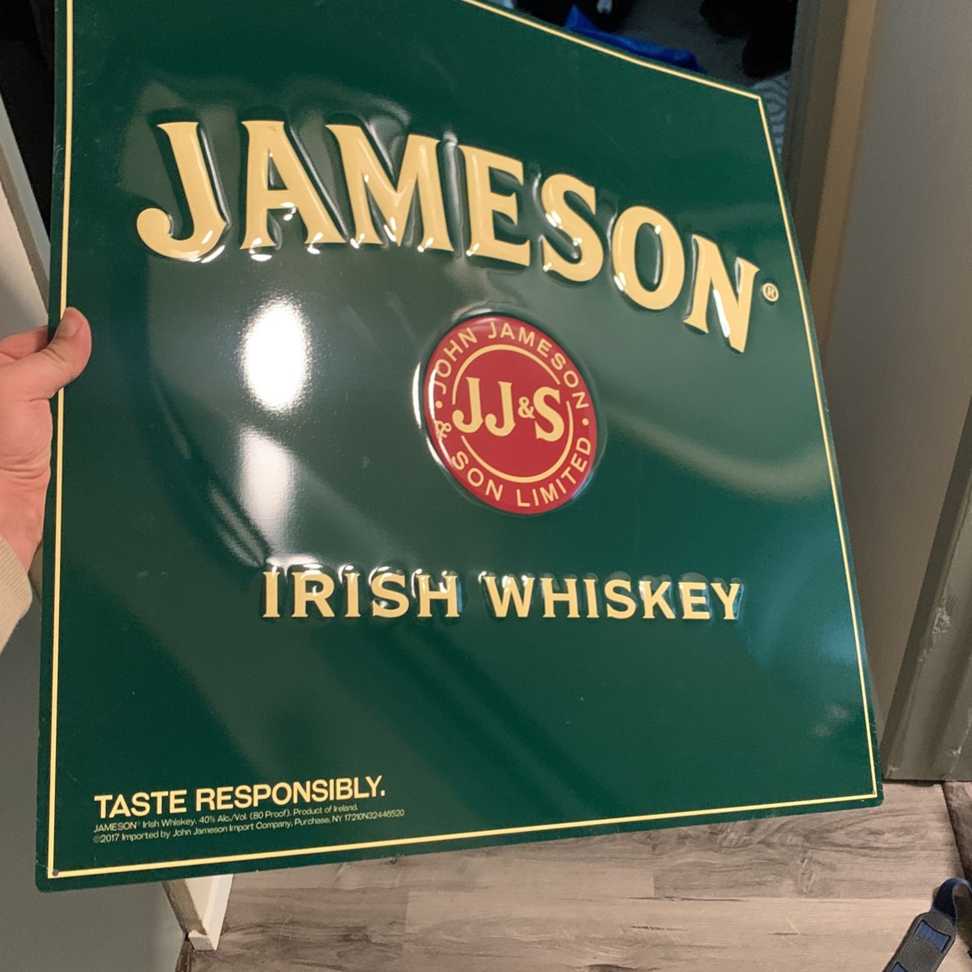 Jameson irish Whiskey Sign! Perfext Condition