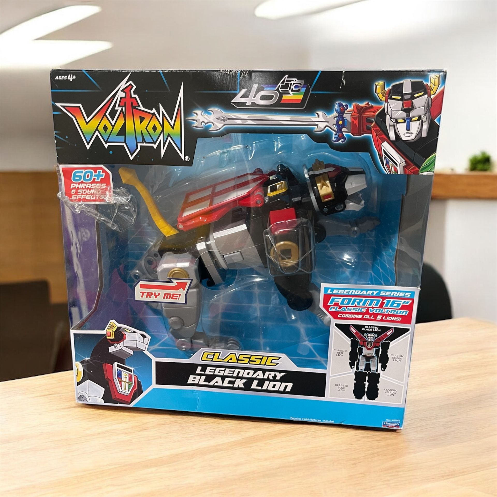 2024 Voltron 40th Anniversary Classic Legendary Black Lion Figure Playmates