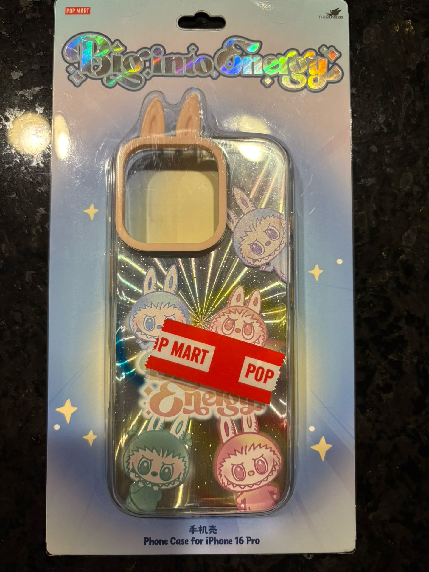 Pop Mart The Monsters Big into Energy Series Labubu Iphone 16 Pro Phone Case
