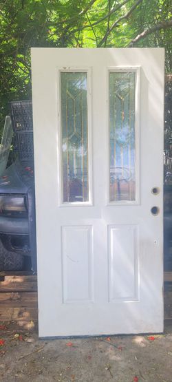 # puerta de fibra y cristal 36 x80
