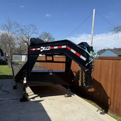 2026 Delco 40’ Gooseneck Trailer With Megaramps 2 8lbs Axels