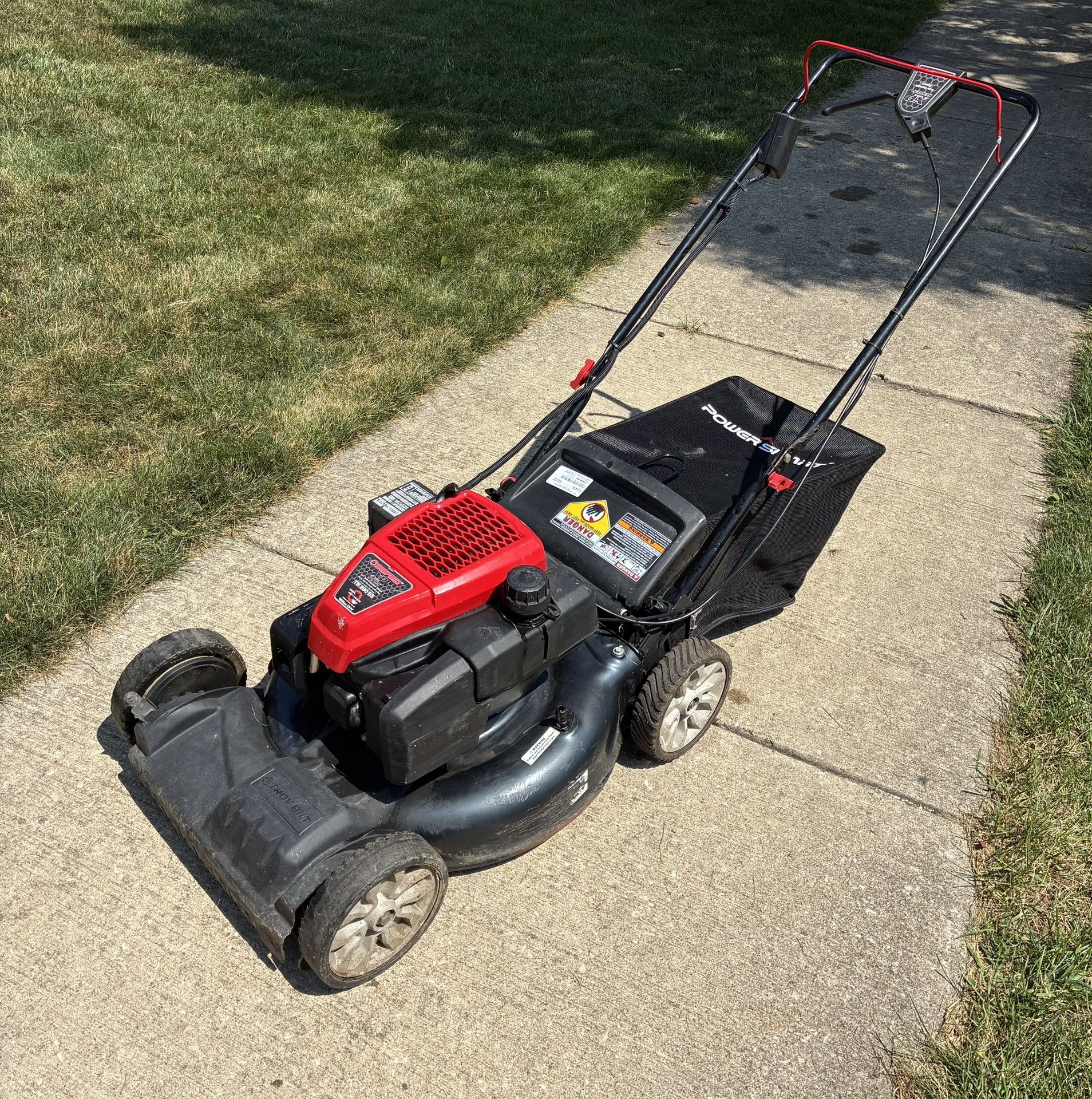 Troy Bilt Self Propelled Lawn Mower with Bag