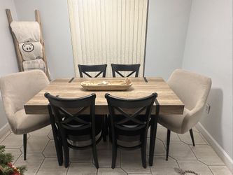 Metal Base Dining Table