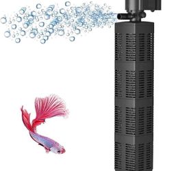 660 GPH Submersible Aquarium Internal Filter Pump for Fish and Turtle Tank and Ponds (up to 220 Gallons) with Chemical, Physical and Biological Filtra