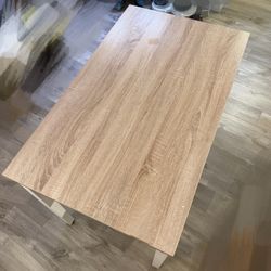 IKEA Modern Wood Desk / Table – White Legs (39” x 23.5” x 30”)