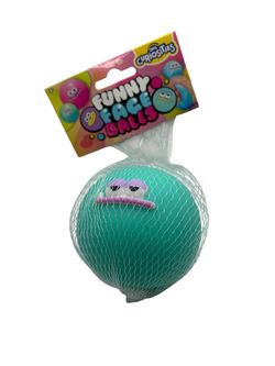 ORB Curiosities Funny Face Balls Tactile Sensory Squeeze Toy BLUE