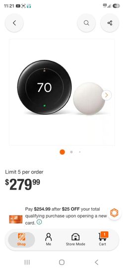 Google Nest Learning Thermostat Black