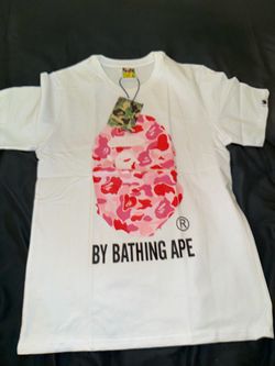 BAPE A Bathing Ape White Camo Ape Head Tee