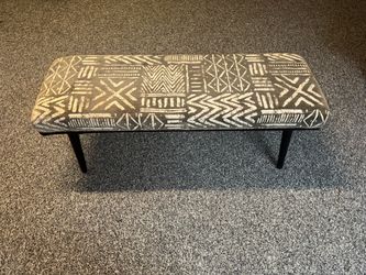 World market grey pattern bench