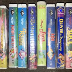 8 New Disney Sealed VHS Tapes
