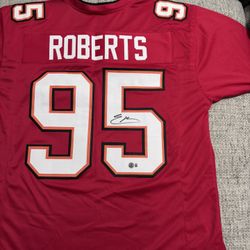 Elijah Roberts Signed Autograph Custom Jersey - Beckett Coa - Tampa Bay Bucs