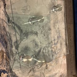 Modern Clear glass Coffee Table With Motion 