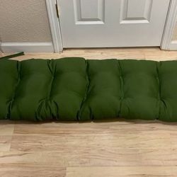 New 48”x18” Large Outdoor Patio Cushion Army Green Button Tufted