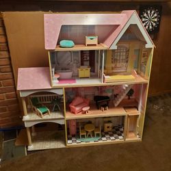Girls Wooden Doll House 