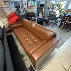 Brand New Brown Leather Sofa 