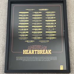 Zach Bryan “American Heartbreak” Framed Album Art - Brand New 