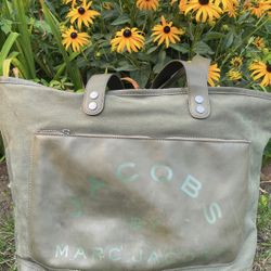 Jacobs By Marc Jacobs Large Green Tote Bag Travel Carry-on Marc Jacobs 