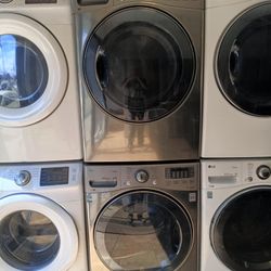 SET WASHER AND DRYER LG STAINLESS STEEL ✨️STACKABLE-SIDE BY SIDE ✨️ 