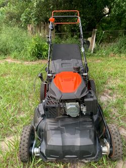 Yard max self propelled lawnmower with bag