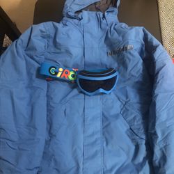 Youth Burton M Jacket And Giro Goggles Like New