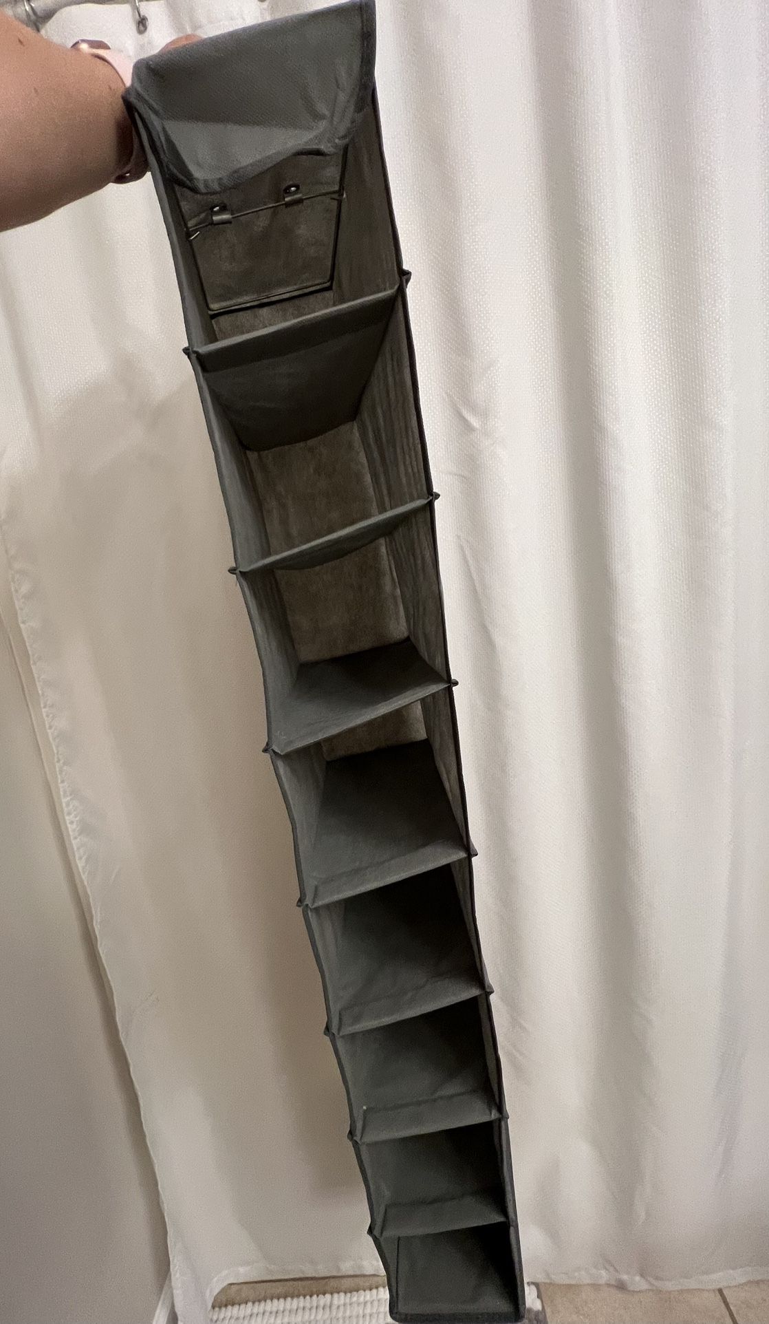 6-Shelf Hanging Shoe Organizer – Gray