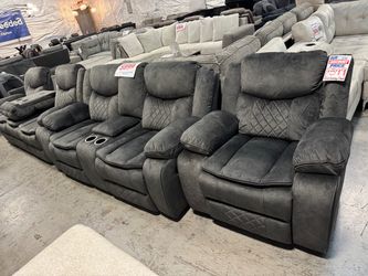 GREY SOFA RECLINER (couch, SECTIONAL ) !!NO CREDIT NEEDED !! TAKE IT HOME TODAY!! 🚛 SAME DAY DELIVERY AVAILABLE 🚚 Se Habla Español