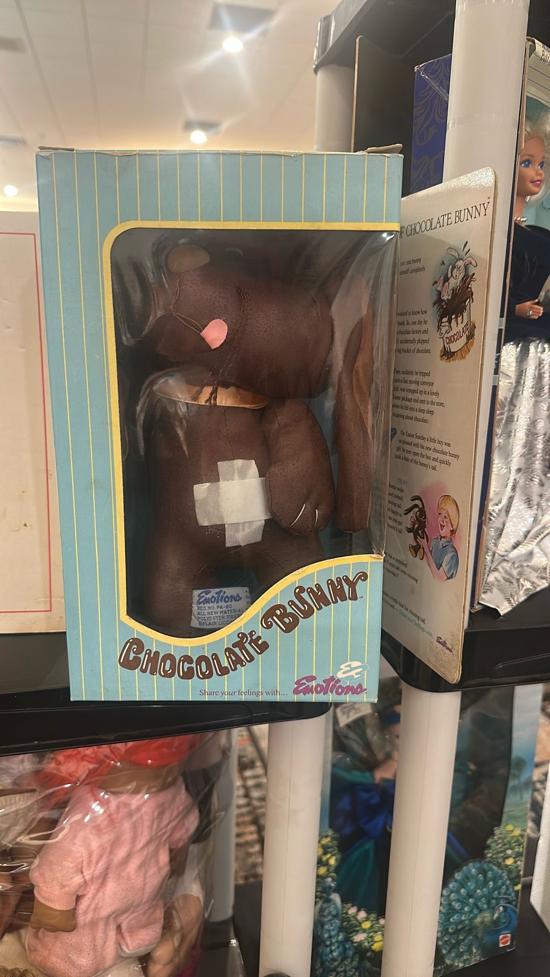 Chocolate Bunny stuffed Animal By Emotions 1984