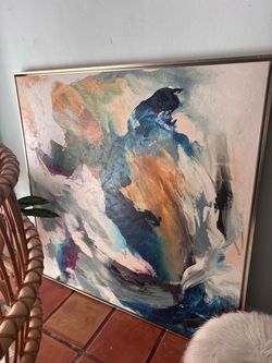 Large Abstract Oil Painting  Frame