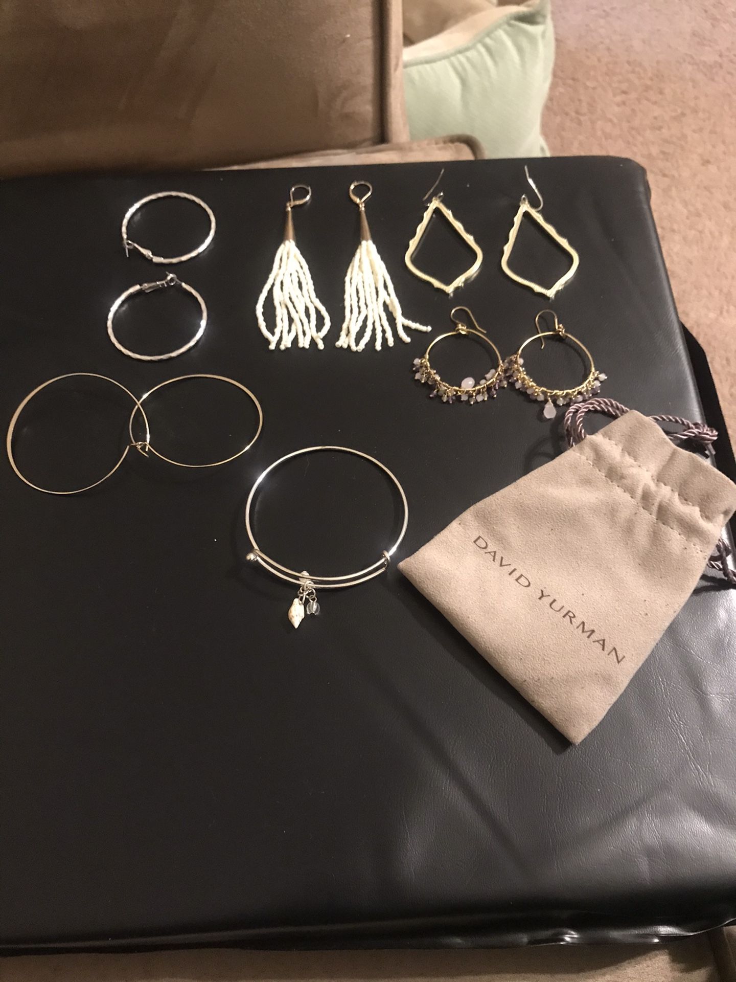 Women’s David Yurman earrings and bracelets