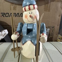 But Cracker Wooden Snow Man And Santa Woden Music 