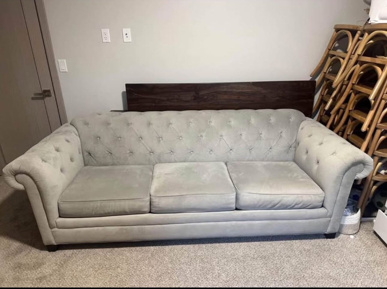 Grey Upholstered Couch