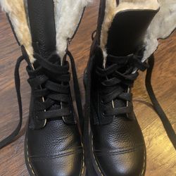 Dr Martens 9 Eye Faux Fur Boots