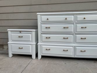 White Dresser and Naitstand