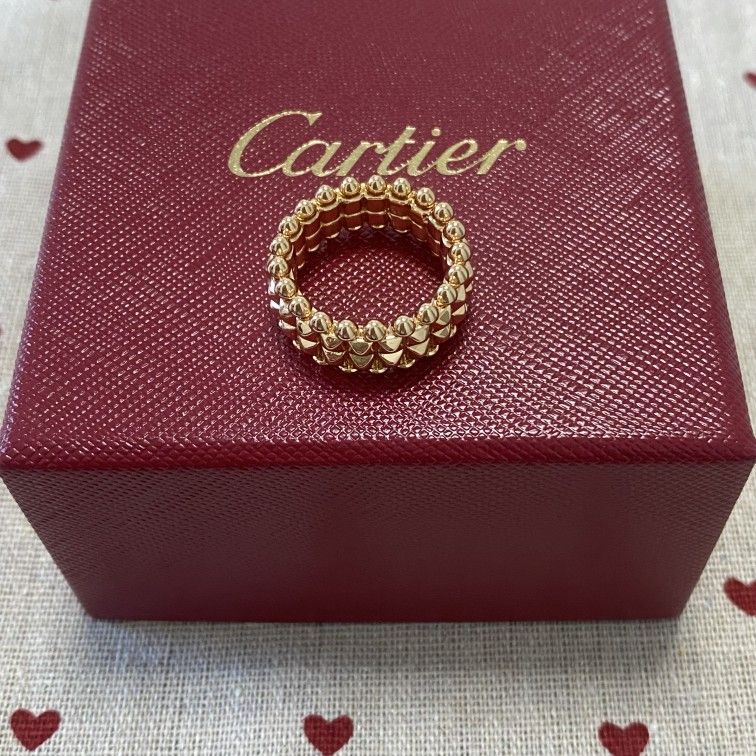 Cartier double-row cone-shaped 18K gold ring