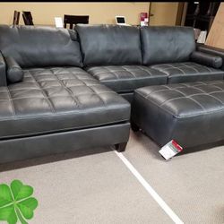 Ashley Charcoal Sectionals Sofas Couchs with OTTOMANS Finance and Delivery Available Nokomis