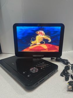 GPX PD1030B 10” portable DVD player swivel screen USB/SD inputs