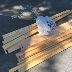 King birch Wood Bed frame 