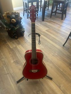 Small Red Guitar - Oscar Schmidt