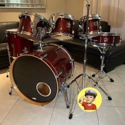 🔥 Huge Gretsch “BIRCH” Drum Set! MINT COND. 