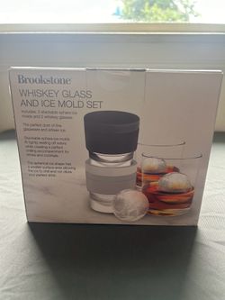 Whiskey Glass and Ice Mold Set