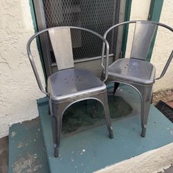 Stackable Metal Chairs (2)