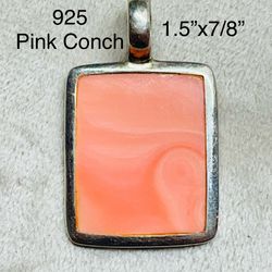 Queen Conch Sterling Silver Pendant 