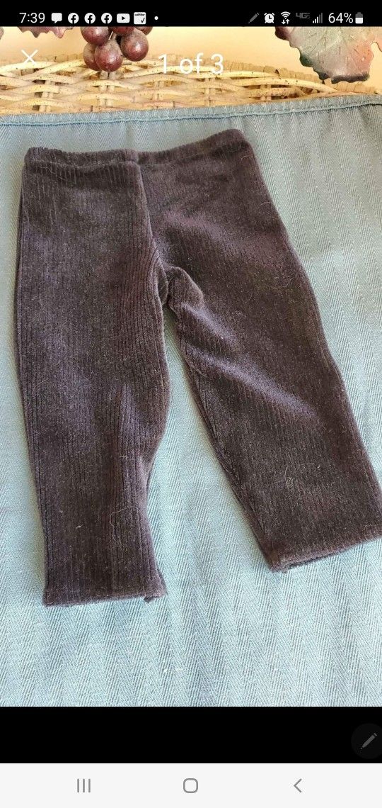 Pleasant Co. Black Corduroy Pants For AMERICAN GIRL DOLL 