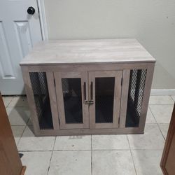 Indoor Fancy Dog Cage Large Size Double Door With Washable Plate